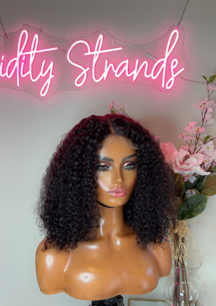 DESS | Curly Middle Part Glue-less Wig