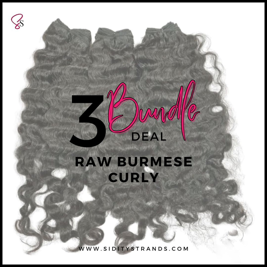 3 Bundle Deal | Raw Burmese Curly